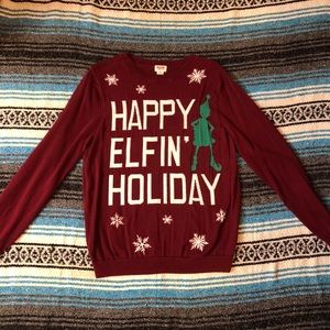 “HAPPY ELFIN’ HOLIDAY” sweater